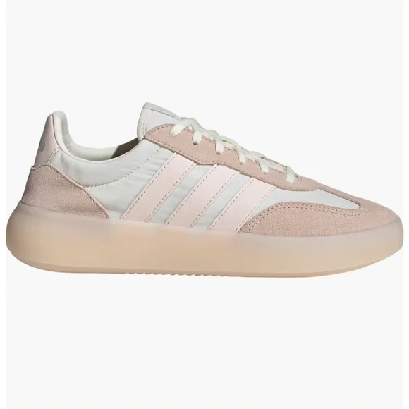 Adidas Barreda Decode Pink and White Sneakers with Suede and Mesh - Picture 13 of 13